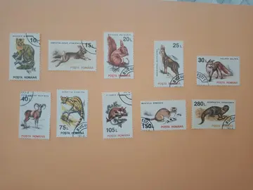 Timbres // Roumanie - Animaux (serie complète)