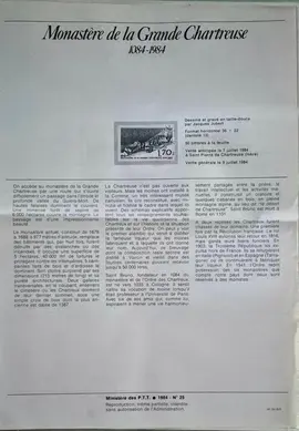 Timbres - 1984 - notices philatéliques (lot18)