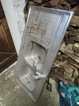 Évier double inox