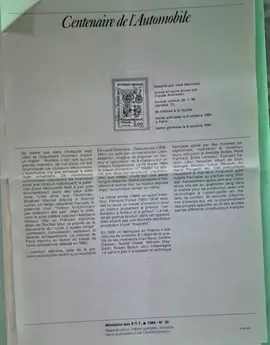 Timbres - 1984 - notices philatéliques (lot20)