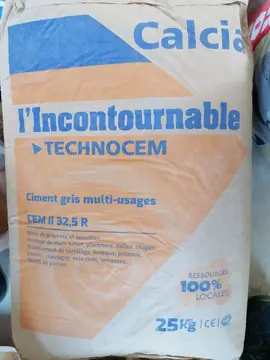 2 sacs de ciment de 25kg