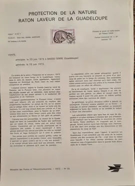 Timbres - notices philatéliques - 1973 (lot4)