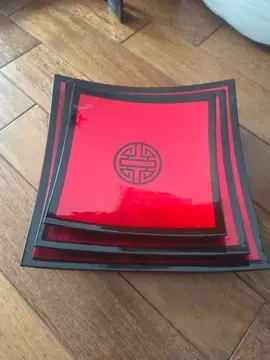 3 plats en mélamine asiatique