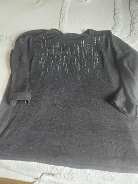 pull femme hiver noir et argent 42