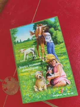 bloc timbres..jeunes animaux..