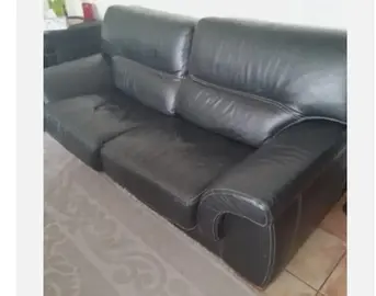 fauteuil 3 places veritable cuir