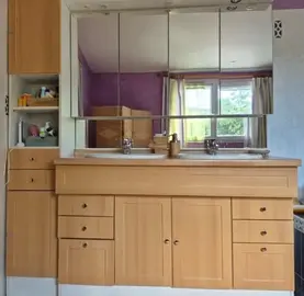 Meubles Salle de Bain + 2 vasques + 2 mitigeurs