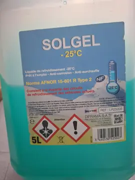 liquide de refroidissement sol gel