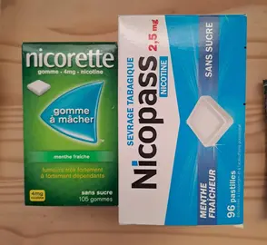 Nicorette et Nicopatch