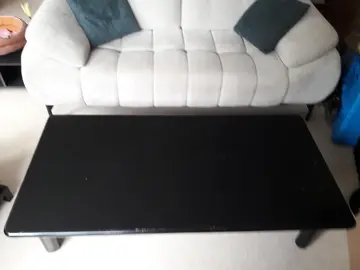table basse bois massif noire