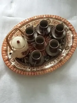 Service à café ou à thé avec plateau