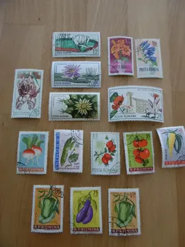 Timbres FLEURS ET LEGUMES ROUMANIE