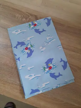 drap plat lit bb motif dauphins