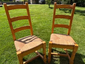 lot de 2 chaises en pin