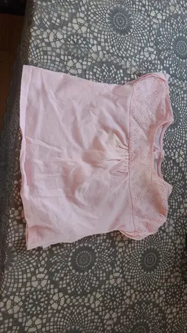 Petit haut rose manche courte OBAIBI (6mois)