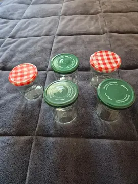 5 pots en verre