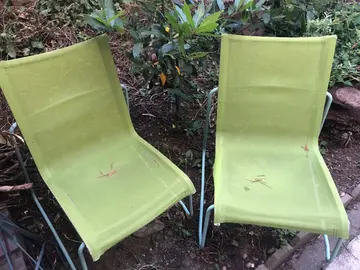 lot de 2 chaises fauteuils bas de jardin