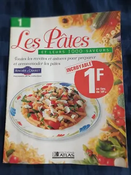 Livre de recettes de pâtes Éditions Atlas