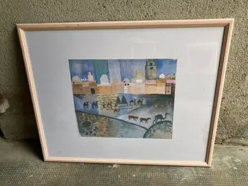 Cadre bois + poster Klee 43x52 cm