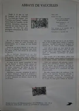 Timbres - notices philatéliques 1981 (lot1)