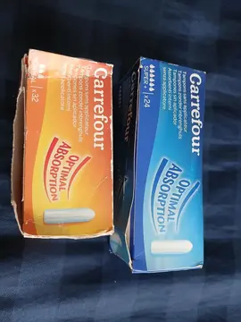 2 boîtes de tampons hygiéniques sans applicateur
