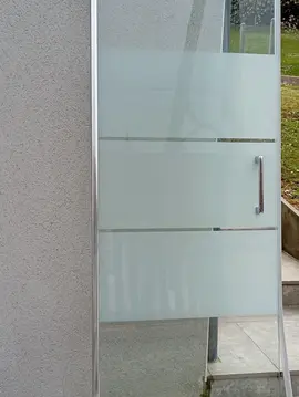 porte de douche pivotante