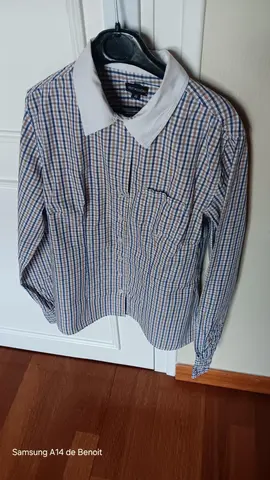 Chemise manches longues carreaux marron, marine et blanc 40 M femme Best Mountain