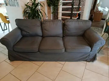 Canapé IKEA EKTORP 3 places gris foncé