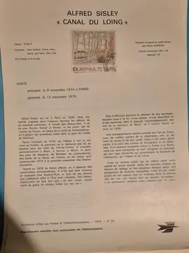 Timbres - 1974 notices philatéliques (lot1)