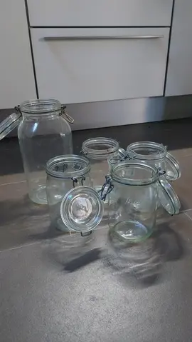 5 gros pots en verre type le parfait
