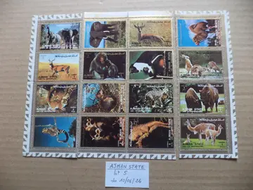 Timbres thème ANIMAUX. Lot n°5 du 10/06/26