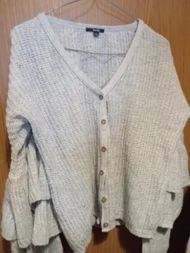 gilet bleu ciel manches avec volants 42/44
