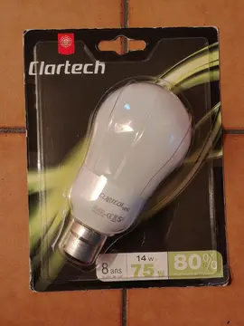 RÉSERVÉ - Ampoule 75 W - Clartech (L'eclerc)