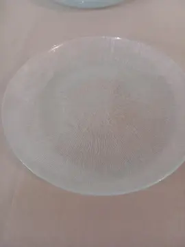 5 assiettes plates en verre transparent — ø 25 cm