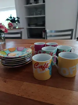 Service tasses à café aux couleurs d' été !
