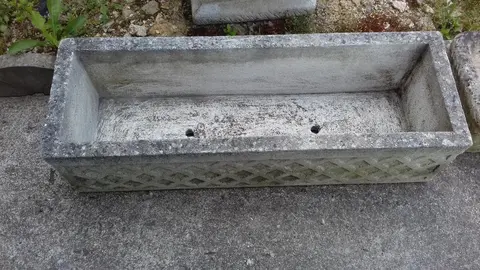 Jardinières en ciment
