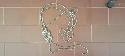 collier long argenté