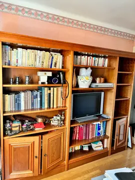 meuble étagères en merisier