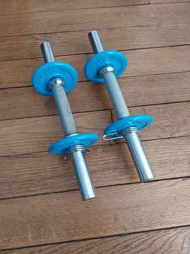 Haltères Décathlon avec poids de 2 x 500 gr