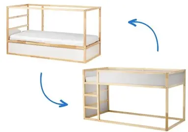 Lit 1 place ikea modèle Kura