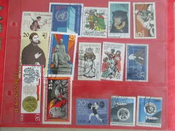 15 timbres oblité. Allemagne de d'Est DDR