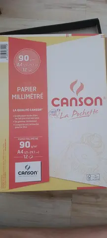 Pochette de papier millimétré neuve marque Canson