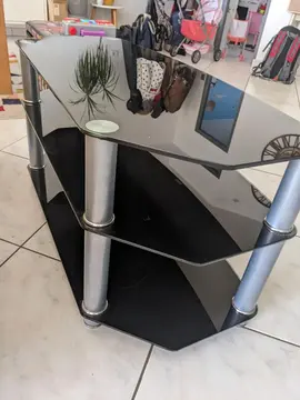 table basse en verre noir