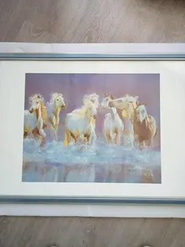 Tableau scène de chevaux (reproduction) de Nadine Bertulessi