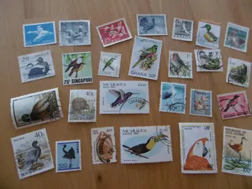 Timbres OISEAUX LOT 6
