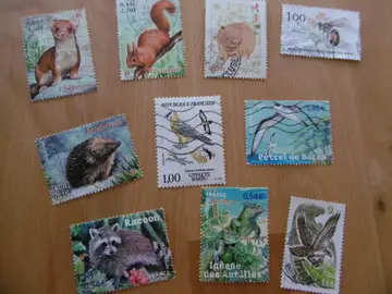 Timbres ANIMAUX FRANCE LOT 2