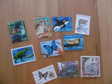 Timbres ANIMAUX FRANCE LOT 6