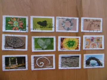 Série complète 12 timbres LAND ART 2024