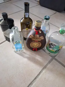 6 bouteilles en verre