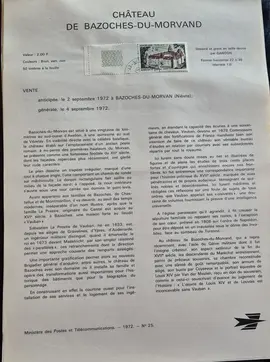 Timbres - 1972 - notices philatéliques (lot4)